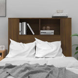 Headboard Cabinet Brown Oak Engineered Wood Standard Contemporary 817266