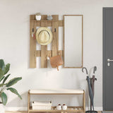 Wall-Mounted Coat Rack Artisan Oak 100 x 10 x 100 cm 874514