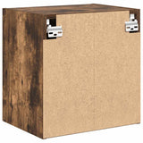 Garage Wall Cabinets 2 pcs Smoked Oak Engineered Wood 860634