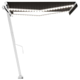 Manual Retractable Awning with LED 300x250 cm Anthracite 3069504