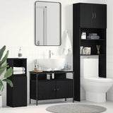 Bathroom Sink Cabinet Black oak 80 x 30 x 60 cm Engineered Wood 862237