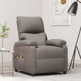 Massage Chair Taupe Fabric 342466