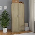 ZNTS Wardrobe Sonoma Oak 80x52x180 cm Engineered Wood 800642