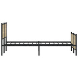 Metal Bed Frame without Mattress Sonoma Oak 193x203 cm 3301366