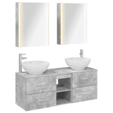 Bathroom Furniture Set 5 pcs Concrete Grey 3406970