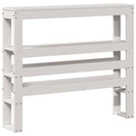 Bed Frame with Headboard White 75x190 cm Small Single Solid Wood Pine 3306367