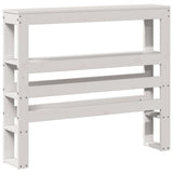 Bed Frame with Headboard White 75x190 cm Small Single Solid Wood Pine 3306367