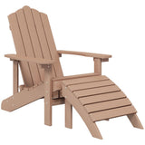 Garden Chair Brown HDPE Large 3095698