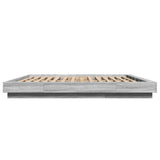 Bed Frame without Mattress Grey Sonoma 180x200 cm Super King 3281173