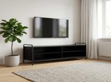 TV Cabinet 140 x 39.5 x 50 cm Black Oak Engineered Wood 8013764