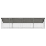 Chicken Cage 4 pcs Silver 800 x 200 x 200 cm Galvanised Steel 3368316