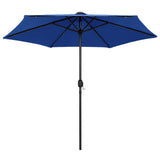 Garden Parasol Azure Blue Polyester, Aluminium, Steel Medium 47359