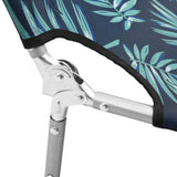 Sun Lounger Leaves print Sturdy steel frame, fabric 310334