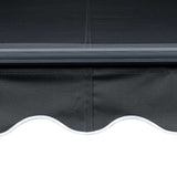 Manual Retractable Awning with LED 300x250 cm Anthracite 3051243