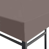 Gazebo Cover with Roof Taupe 300 x 300 cm Polyester and Steel 42029038