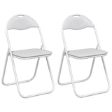 Folding Chair 2 pcs White and Grey 48 x 43.5 x 81 cm 42029045