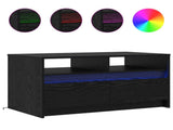 Coffee Table Black Oak 90 x 50 x 45 cm Engineered Wood 8004684