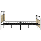Metal Bed Frame without Mattress Sonoma Oak 180x200 cm Super King 3318652