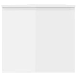 Coffee Table High Gloss White 102x50,5x46,5 cm Engineered Wood 809725