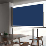 Patio Retractable Side Awning 140 x 300 cm Blue 48347