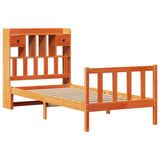 Bookcase Bed without Mattress Wax Brown 75x190 cm Small Single Solid Wood Pine 3321753
