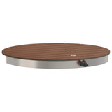 Garden Floor Shower WPC and Stainless Steel 201 Brown 42031216