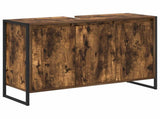 Bathroom Cabinet Smoke Oak 90 x 30 x 60 cm Engineered Wood 886482