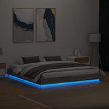 Bed Frame with LED without Mattress Grey Sonoma 180x200 cm Super King 3209777