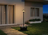 Solar Lamp Post with Planter Black 32 x 32 x 158 cm 42042692