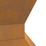 Fire Pit Brown 50 x 50 x 40 cm Weathering Steel 858961