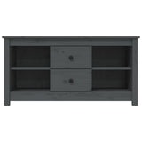 TV Cabinet Grey 103x36.5x52 cm Solid Wood Pine 814571