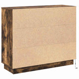 LED Sideboard Smoked Oak 90 x 32 x 75 cm Engineered Wood 869678