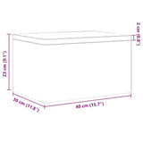 Wooden Box with Lid Black 40x30x23 cm Solid Wood Pine 4017396