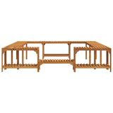 Hot Tub Surround Brown 255 x 255 x 55.5 cm Solid Acacia Wood 3334765