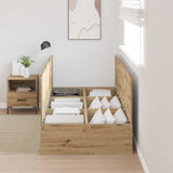 Storage Bed Frame Artisan Oak 80 x 200 cm Engineered Wood 3335340