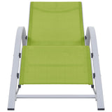 Sun Lounger Green Aluminium Standard Adjustable Armrests 310540