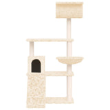 Cat Tree with Sisal Scratching Posts Cream 131 cm 171603
