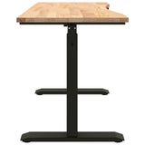 Desk with Storage Black and Natural 120 x 60 cm Solid Oak Wood 3426551