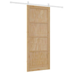 Sliding Door Manual Natural and white 86 x 211 cm 3333260