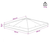 Gazebo Cover with Roof Taupe 300 x 300 cm Polyester and Steel 42029038