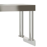 Kitchen Work Table with Overshelf 110x55x120 cm Stainless Steel 3208896