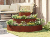 Garden Planter Rusty 90 x 90 x 20 cm Weathering Steel 873654