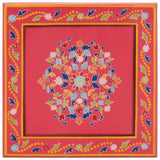 Coffee Table Pink Hand Painted Solid Wood Mango 353762