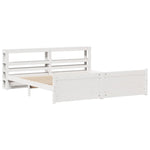 Bed Frame with Headboard without Mattress White 200x200 cm 3306030