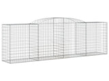 Arched Gabion Baskets 17 pcs 300x50x120/140 cm Galvanised Iron 3146732