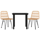 3 Piece Garden Dining Set Poly Rattan 3157887