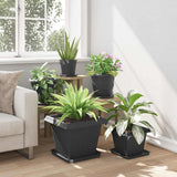 Plant Pots 24 pcs Black 38 x 38 x 30 cm Plastic 3403316