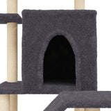 Cat Tree with Sisal Scratching Posts Dark Grey 97 cm 172099