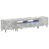 5 Piece LED TV Cabinet Concrete Grey Engineered Wood 3416517