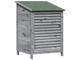 Garden Shed with Roof Grey 59 x 56 x 113.5 cm Solid Fir Wood 42033454